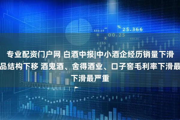 专业配资门户网 白酒中报|中小酒企经历销量下滑和产品结构下移 酒鬼酒、舍得酒业、口子窖毛利率下滑最严重
